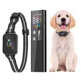 1Pc 2 In 1 Dog Shock And Bark Collar Dog Training Collar With Remote Rechargeable IP68 Waterproof With 3 Channels For Medium And Small Dogs (Option: 1 Collar)