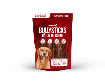 Bonez, Standard Bully Sticks, 6 or 12 Sticks, 6 or 10 Inch (Pack Quantity: 6, size: 6 Inch)